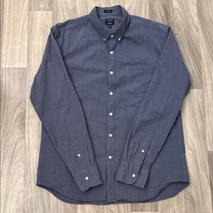 J.Crew Flex Washed Dark Blue Casual Button-Down Shirt. Size Large Classic fit